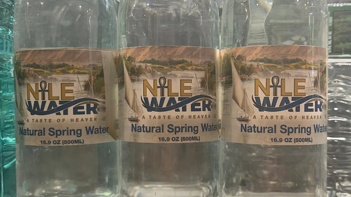 Nile Water bottle labels