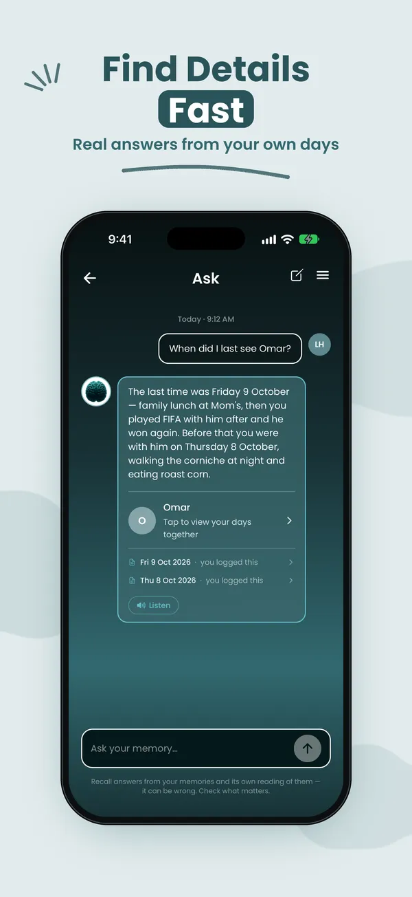 App Store screenshot: Find details fast
