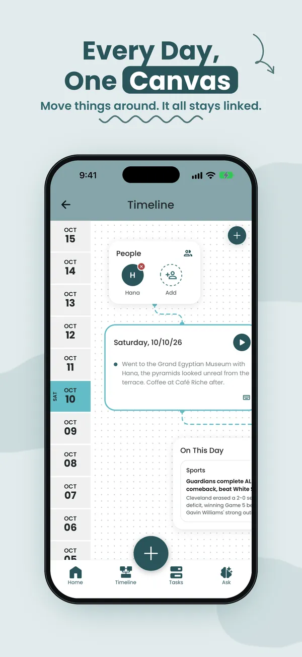 App Store screenshot: Every day, one canvas